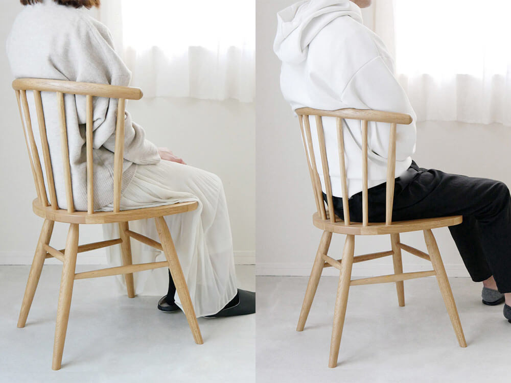 椅子選びをもっと楽しむ！オーク無垢材×オイル仕上げの「ハーフ