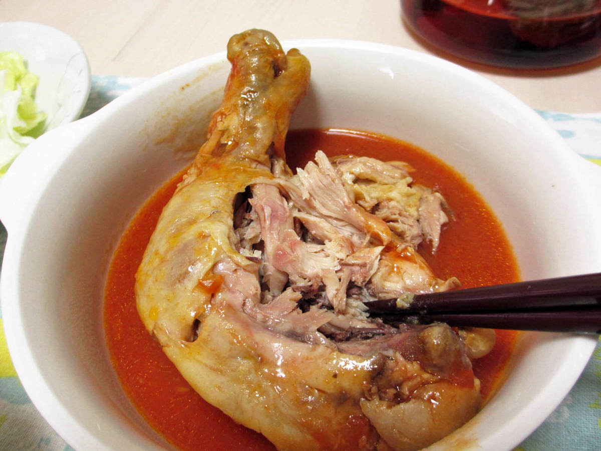 業務スーパーチキンのトマト煮