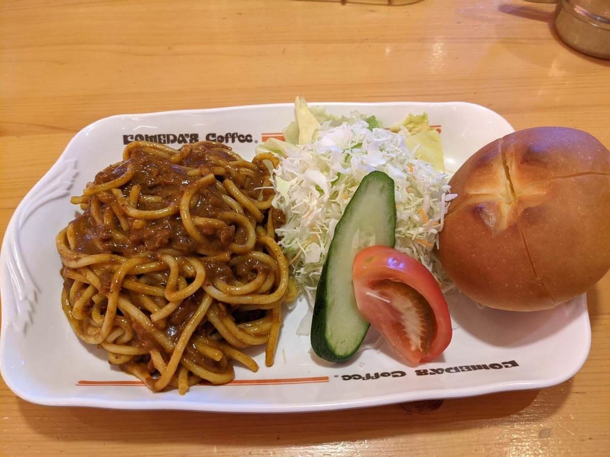 コメダ珈琲店インディアンスパゲッティ