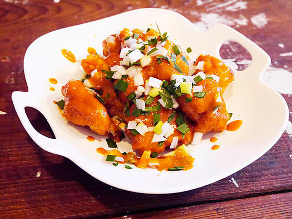 業スー唐揚げで「ヤンニョムチキン」