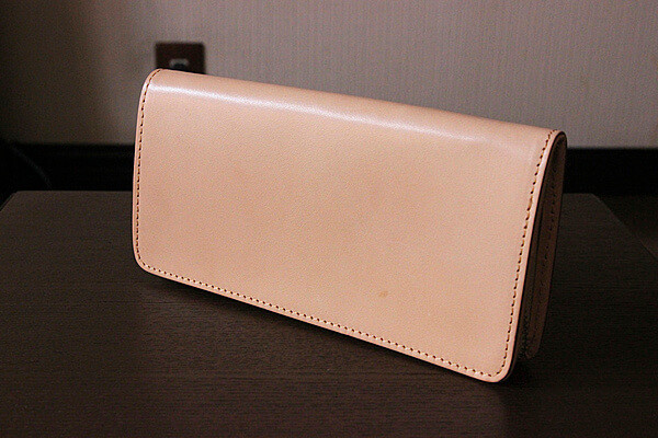 無印良品 ☆無印良品 イタリア産ヌメ革 ラウンドファスナー 長財布