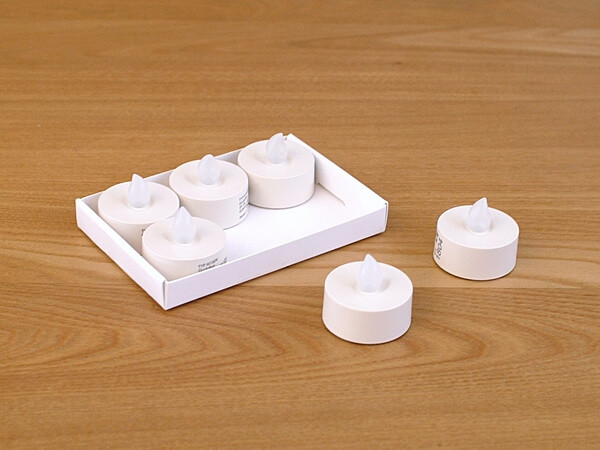グダフトン「LEDティーライト6ピース(室内/屋外用, 電池式, ナチュラル)」