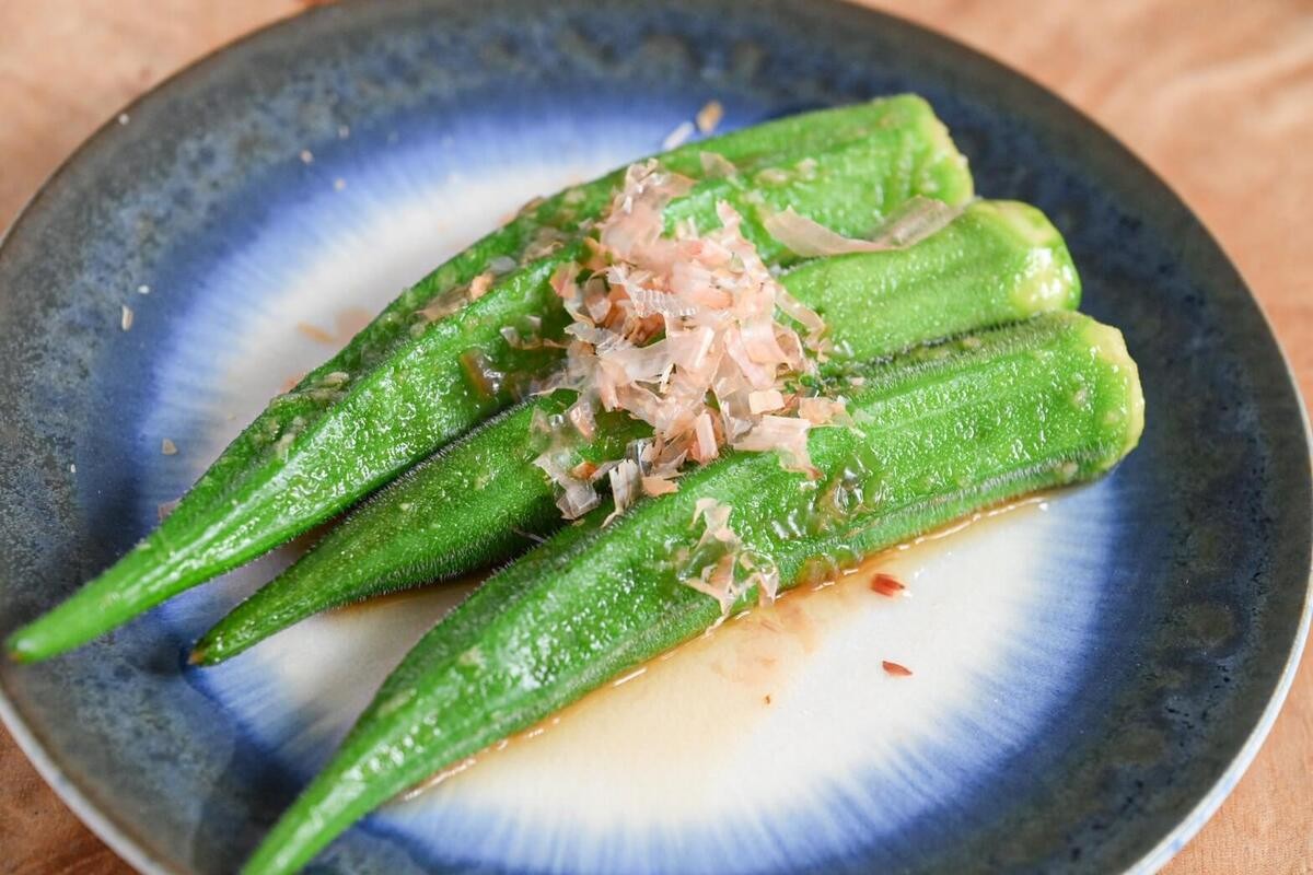 「レンジオクラのめんつゆ漬け」レシピ