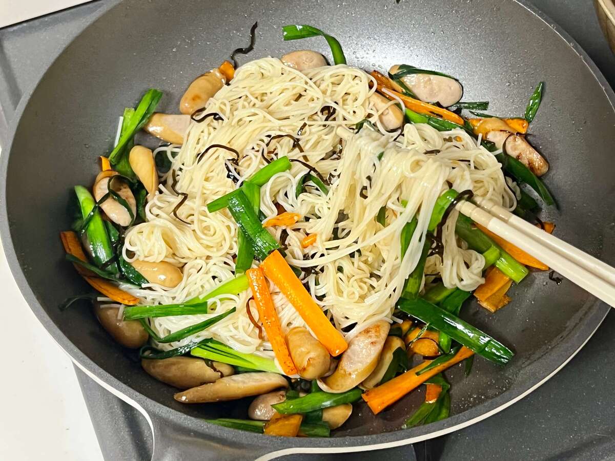 塩こんぶそうめんチャンプルー