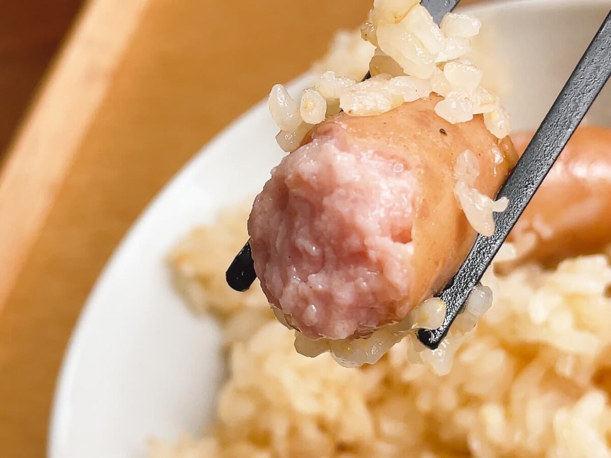 丸ごとソーセージの炊き込みご飯