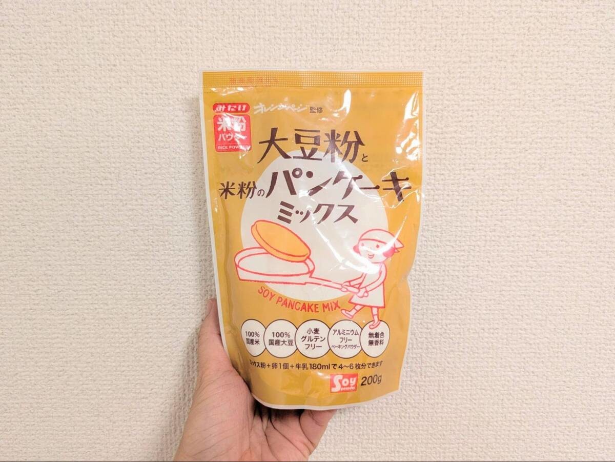 大豆粉と米粉のパンケーキミックス