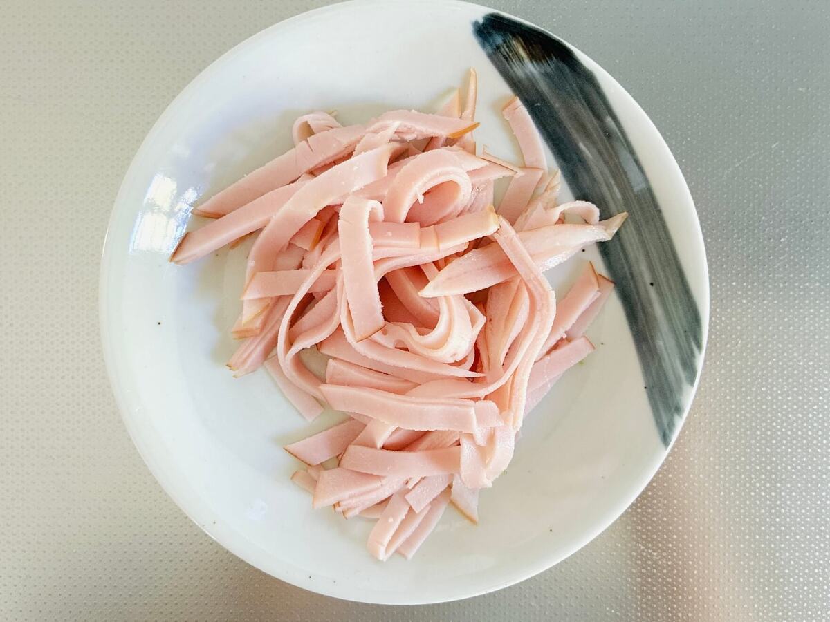 レンチン長ネギ和え麺
