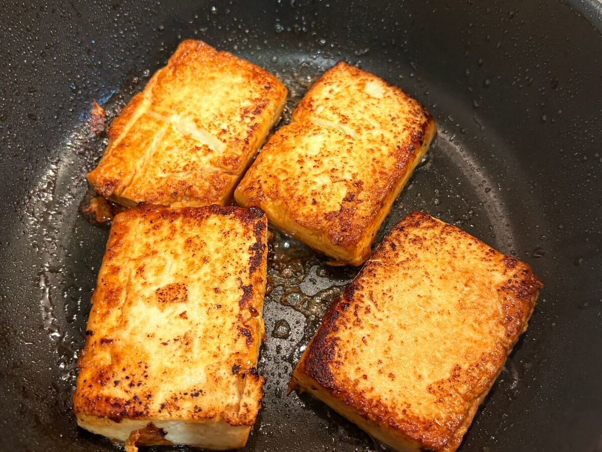 豆腐のしぼ生ステーキ