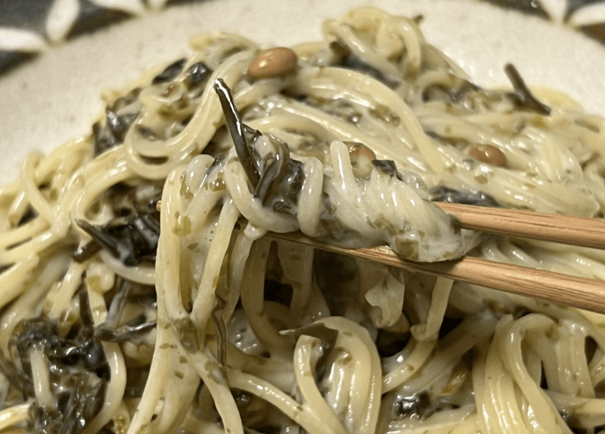 夏見奈央子さん「納豆と海苔のパスタ」