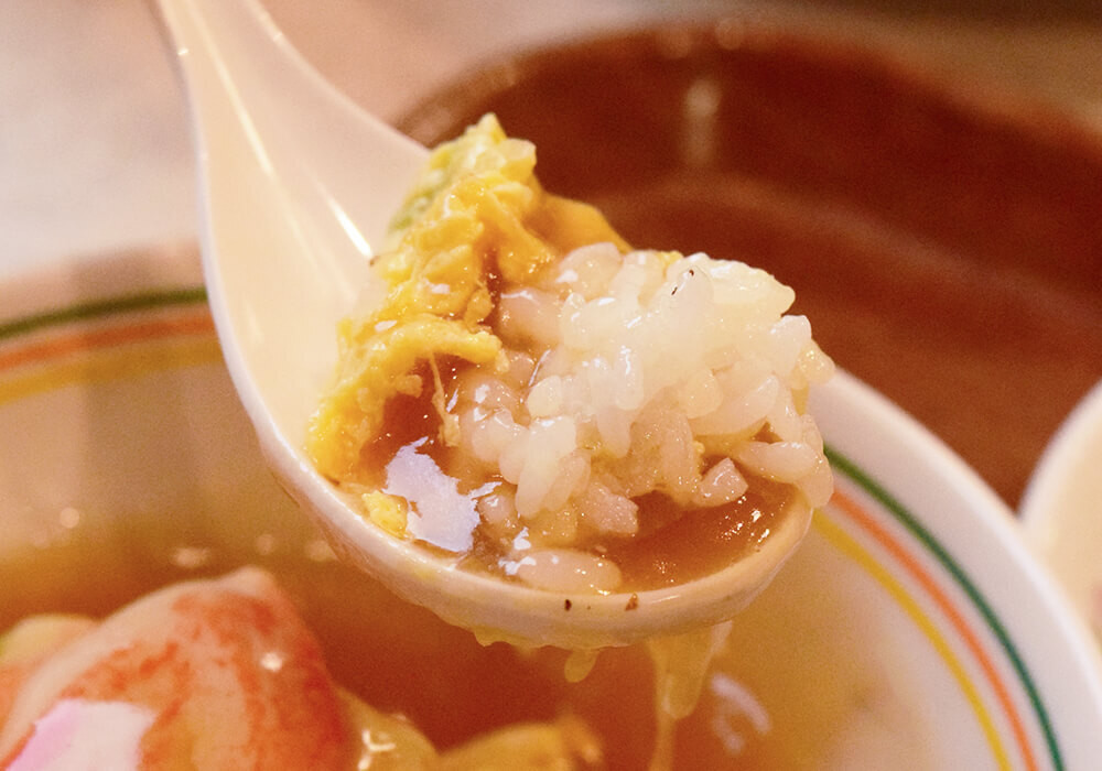 餃子の王将ランチBセット「かけ醤油ラーメン ランチ天津飯　鶏の唐揚げ2個」