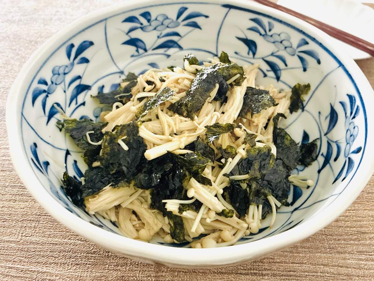 えのき茸の韓国のりあえ