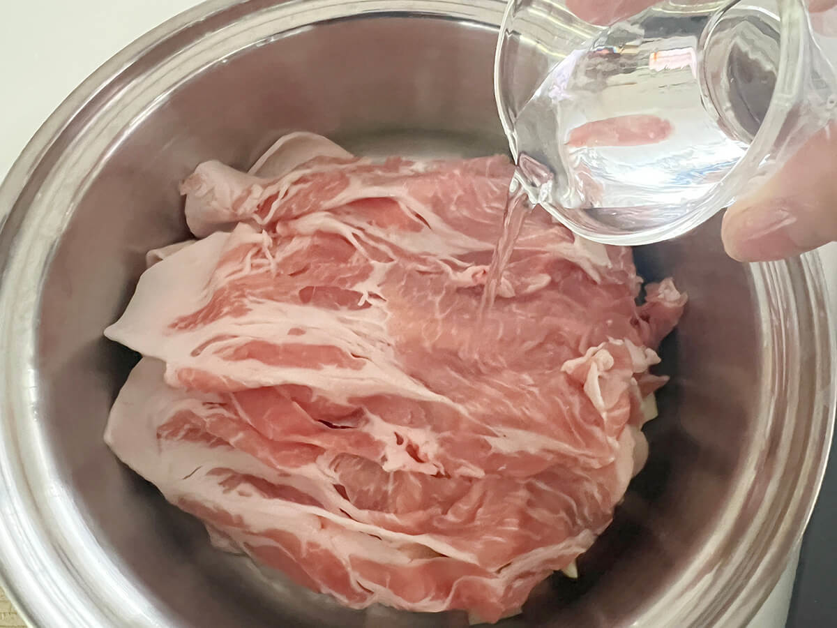 豚肉となすの重ね蒸し