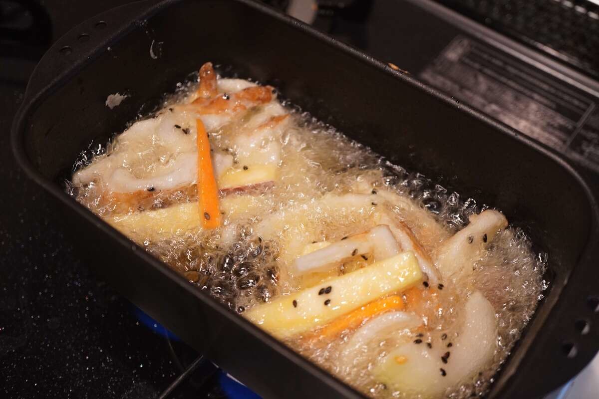今井亮さん「さつま芋とちくわのかき揚げ」