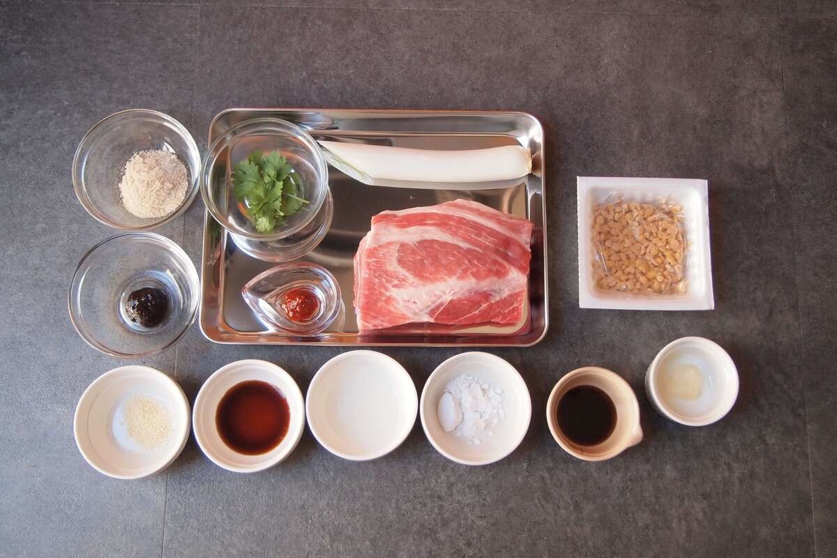 ごじテレChu!「豚肉と納豆の中華蒸し」のレシピ