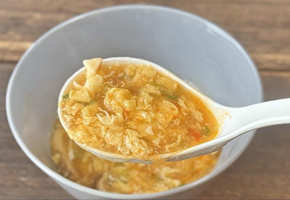 けんまさきっちんさん「たった2分でできる！本格中華スープ！酸辣湯！」のレシピ