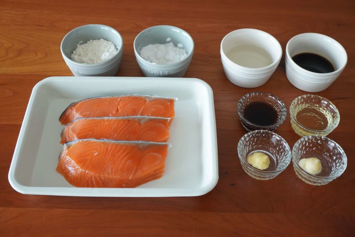「鮭の唐揚げ」