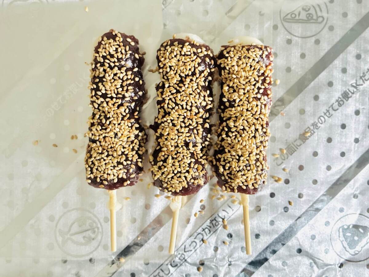 スーパーの串団子を「なんちゃってごま団子」にアレンジ