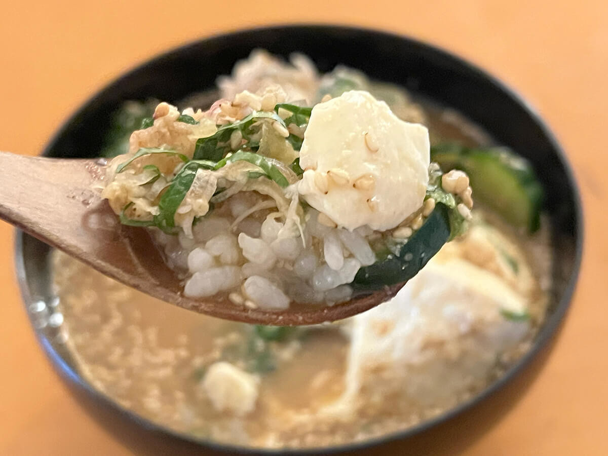 薬味たっぷり豆腐冷や汁