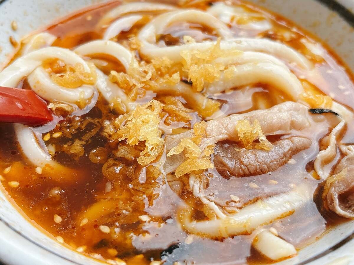 丸亀製麺「旨辛豚つけ汁うどん」