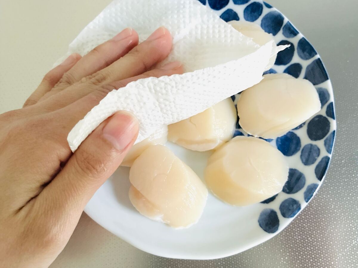 ホタテのソテー　香りパン粉ぶっかけ