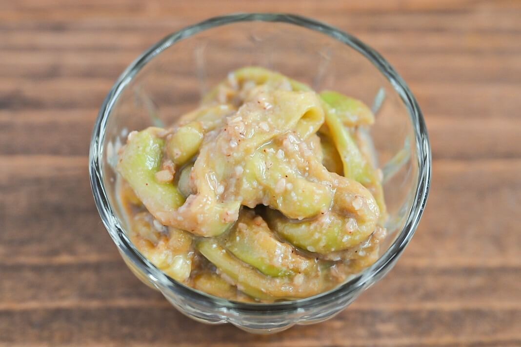 「レンジ蒸なすのごま和え」のレシピ