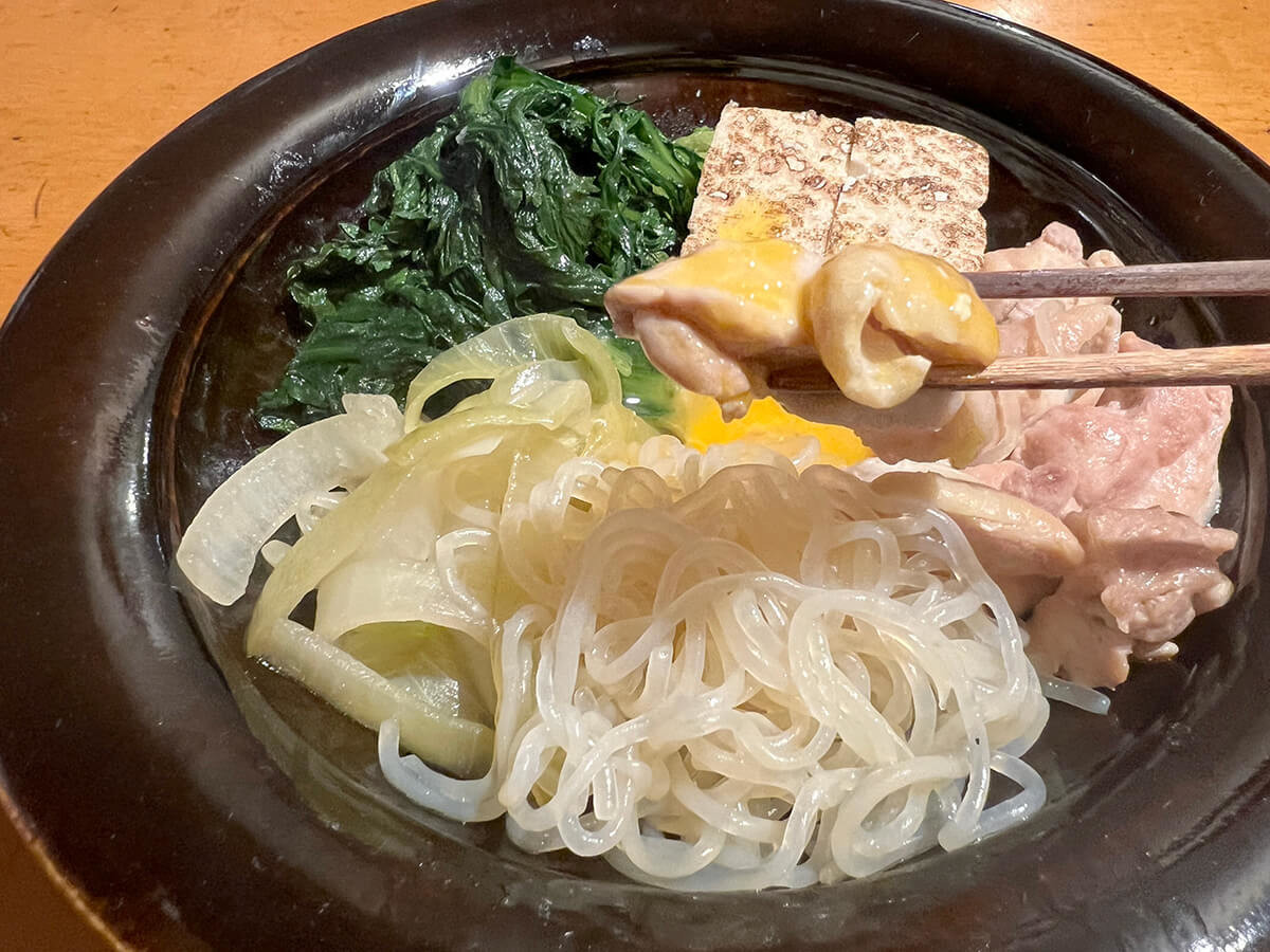 大原千鶴さん「鶏すき焼き」