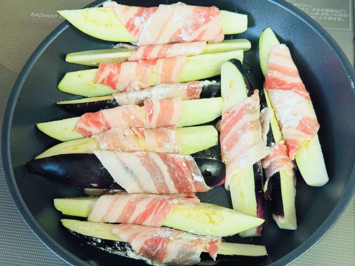 肉巻きナスのレシピ