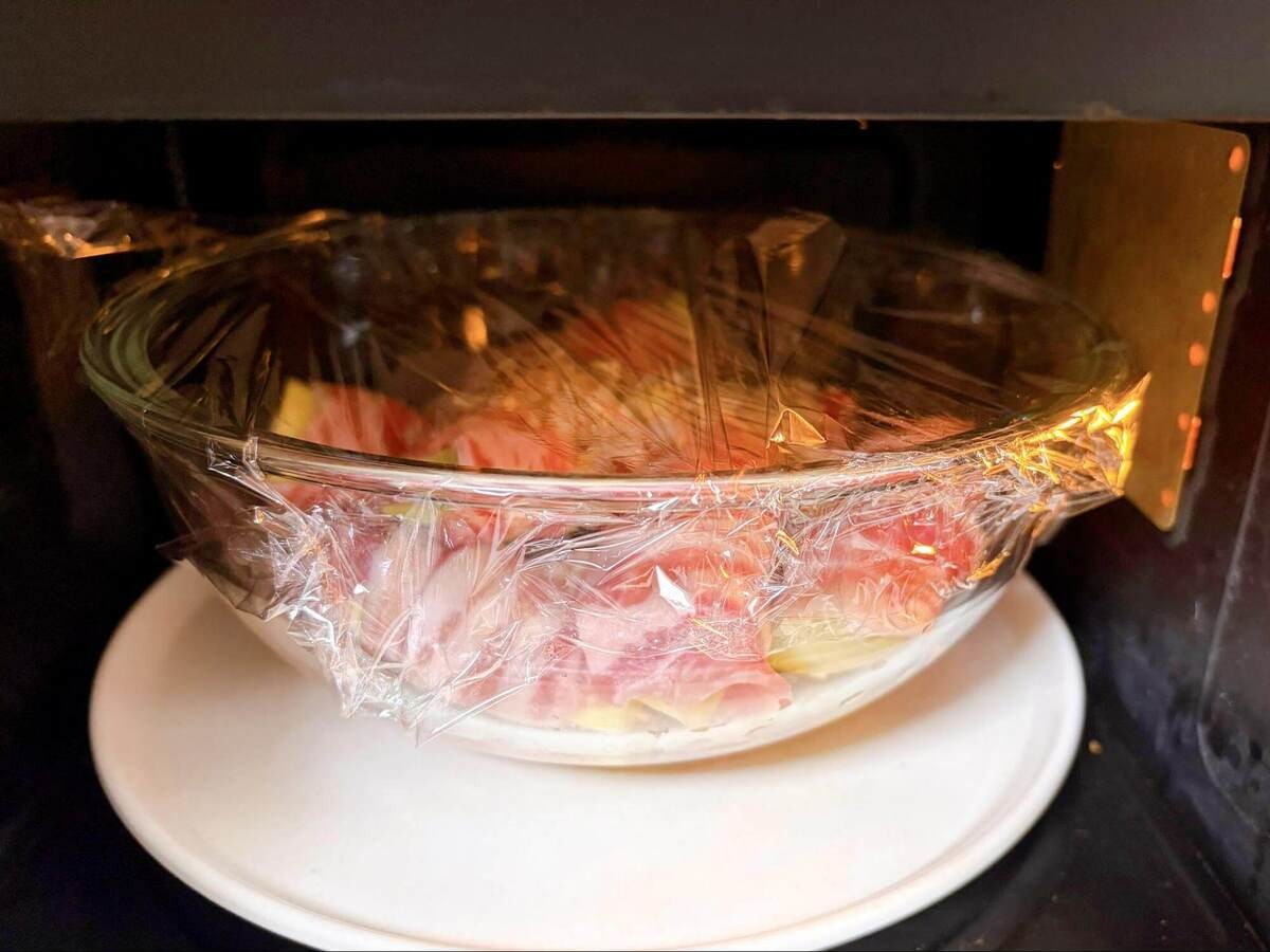 とろなす肉巻きのねぎだし蒸し