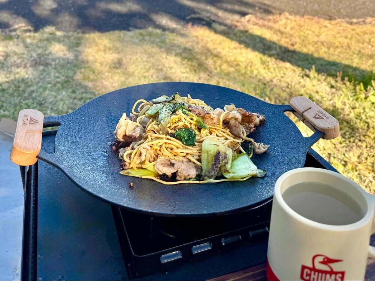長谷川あかりさん「豚肉とちんげん菜の酢じょうゆ焼きそば」のレシピ