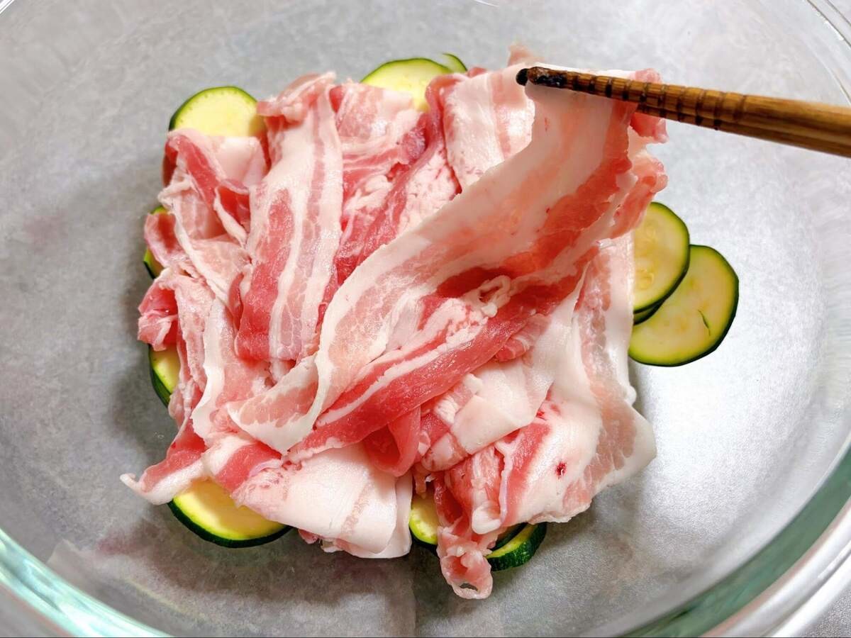 全農広報部「ズッキーニと豚しゃぶの梅マリネ」のレシピ