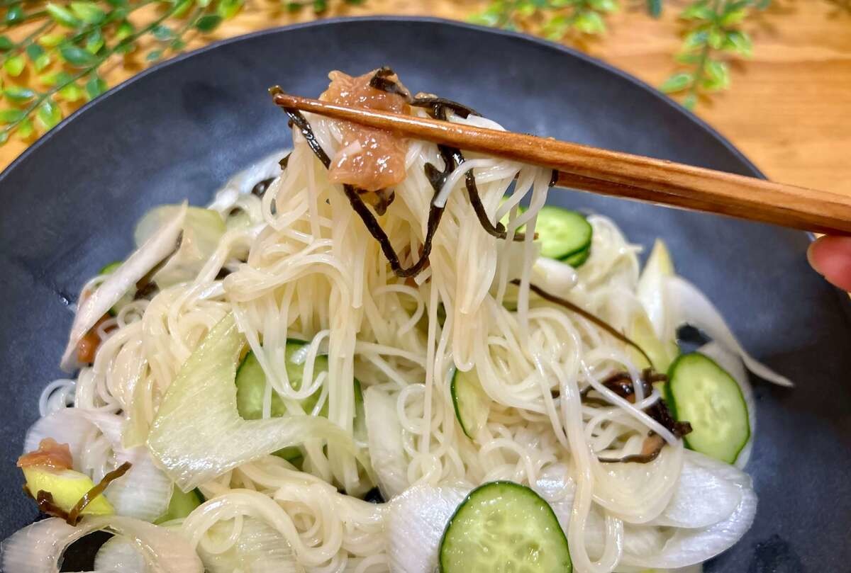 揖保乃糸公式「梅ねぎ混ぜそうめん」