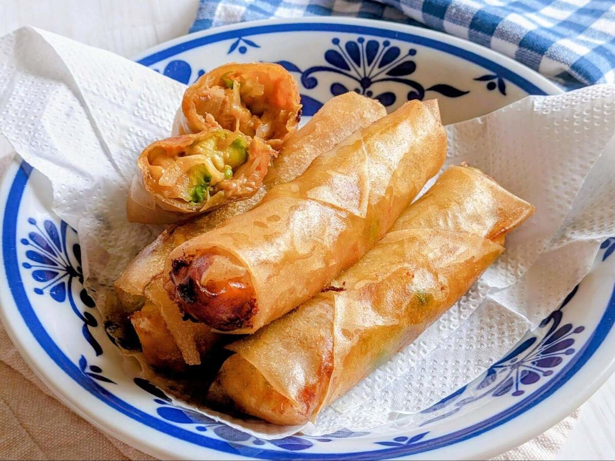 チーズいっぱいタコス春巻き