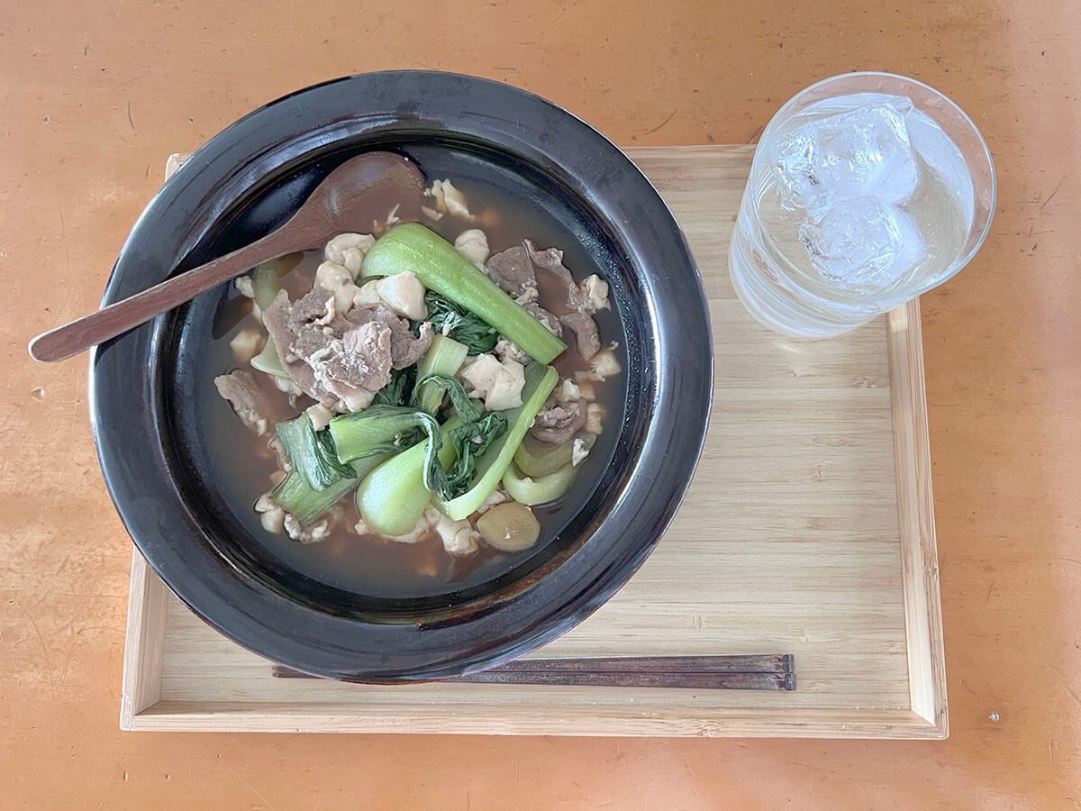 枝元なほみさん「青菜たっぷり肉豆腐」