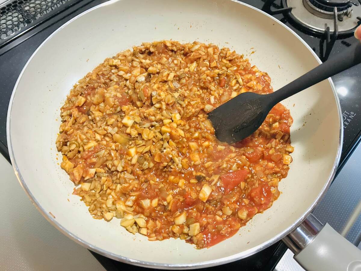 パパイズムさん「きのこで作るミートじゃないソース」