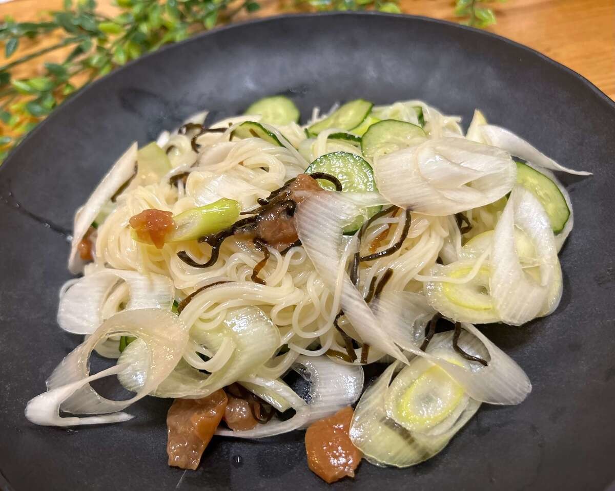 揖保乃糸公式「梅ねぎ混ぜそうめん」
