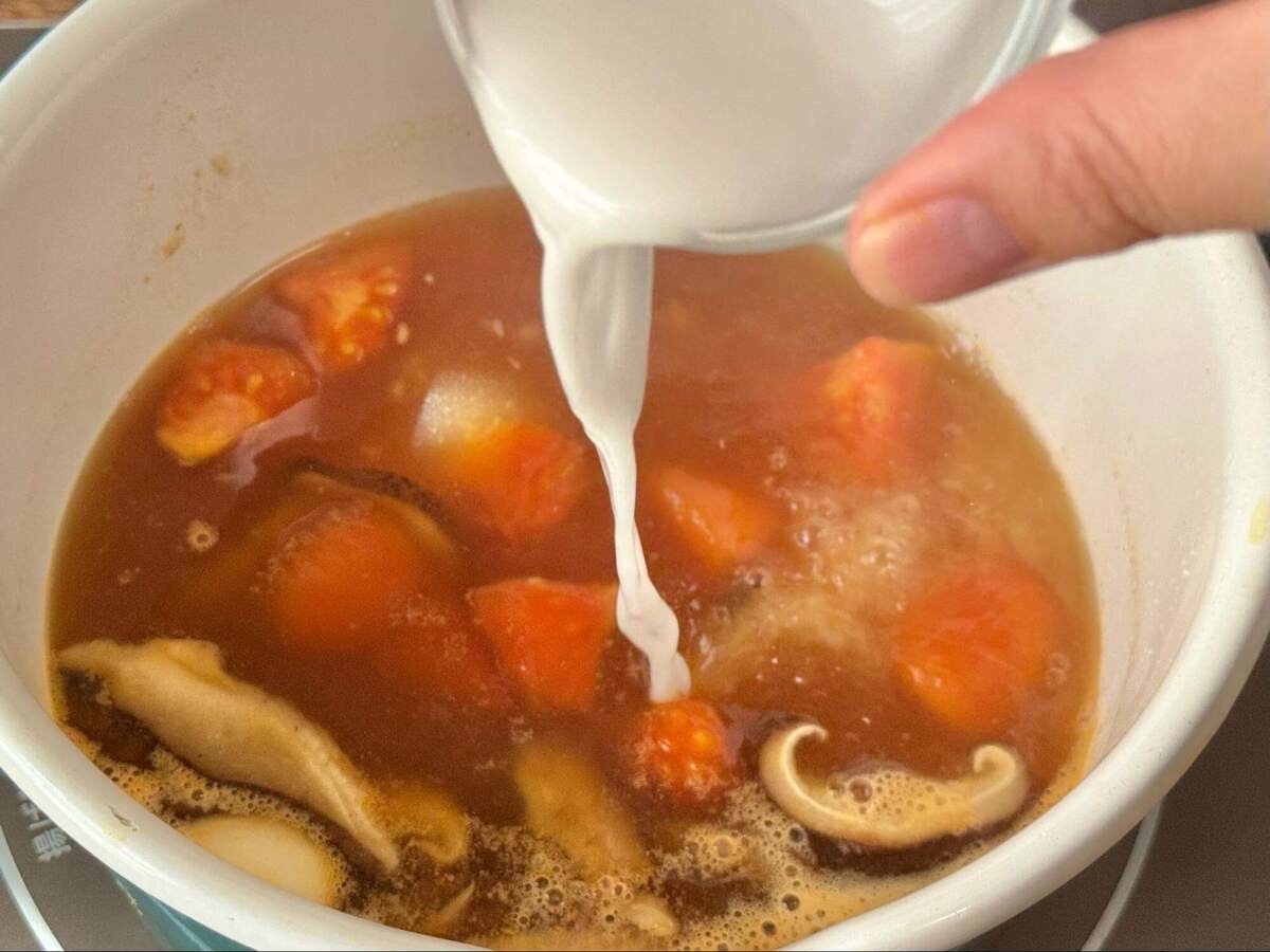 けんまさきっちんさん「たった2分でできる！本格中華スープ！酸辣湯！」のレシピ