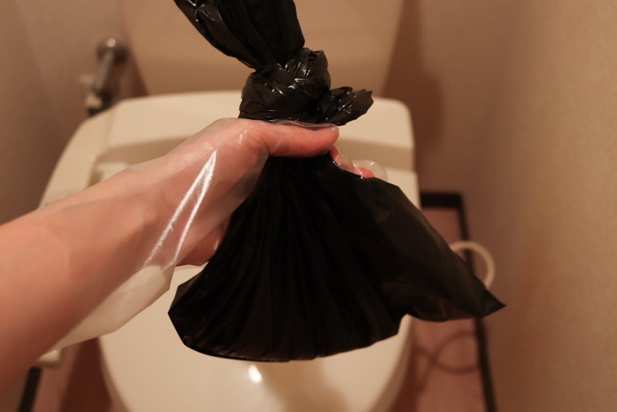 非常用トイレの使い方