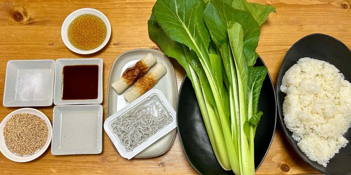 まりこさん「小松菜焼きめし」のレシピ