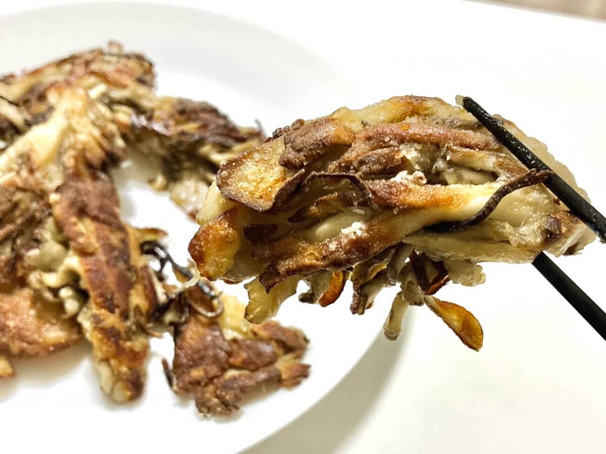 衣が美味しい 雪国まいたけの塩昆布唐揚げ