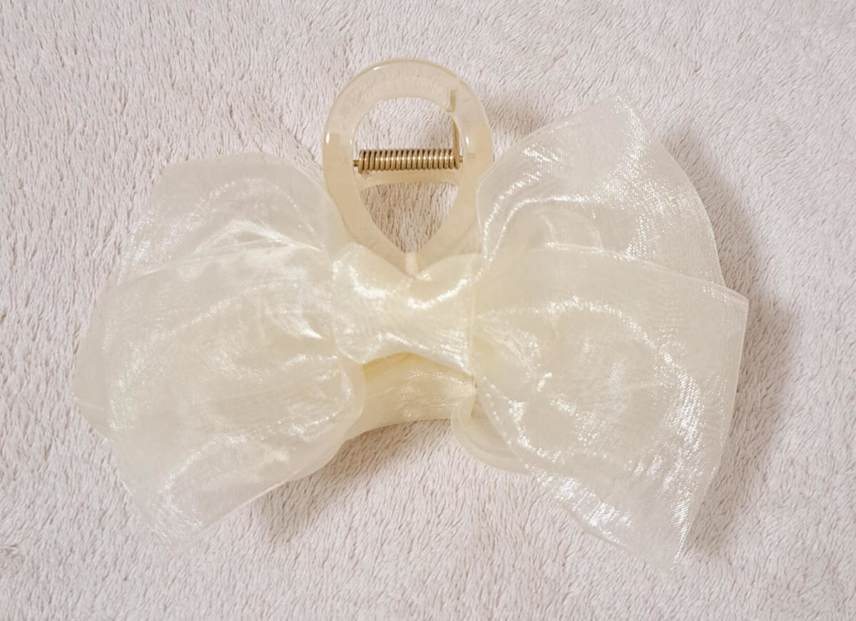 GU「チュールリボンヘアクリップ2P」