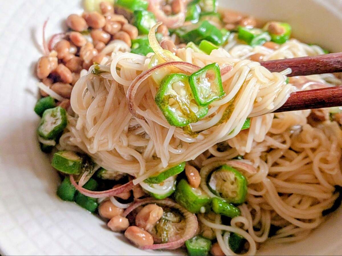 納豆ぶっかけそうめん
