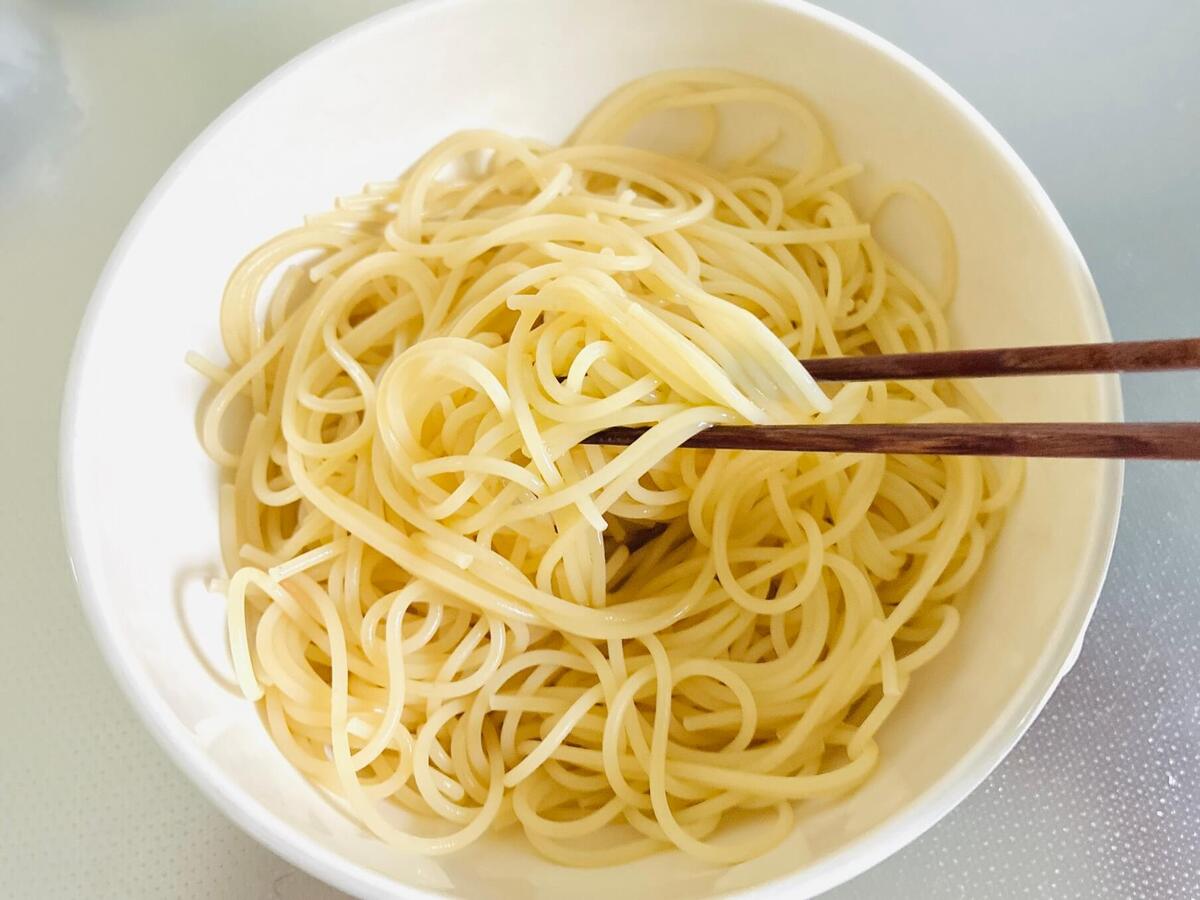 ツナとおろしの冷製ぽんパスタ