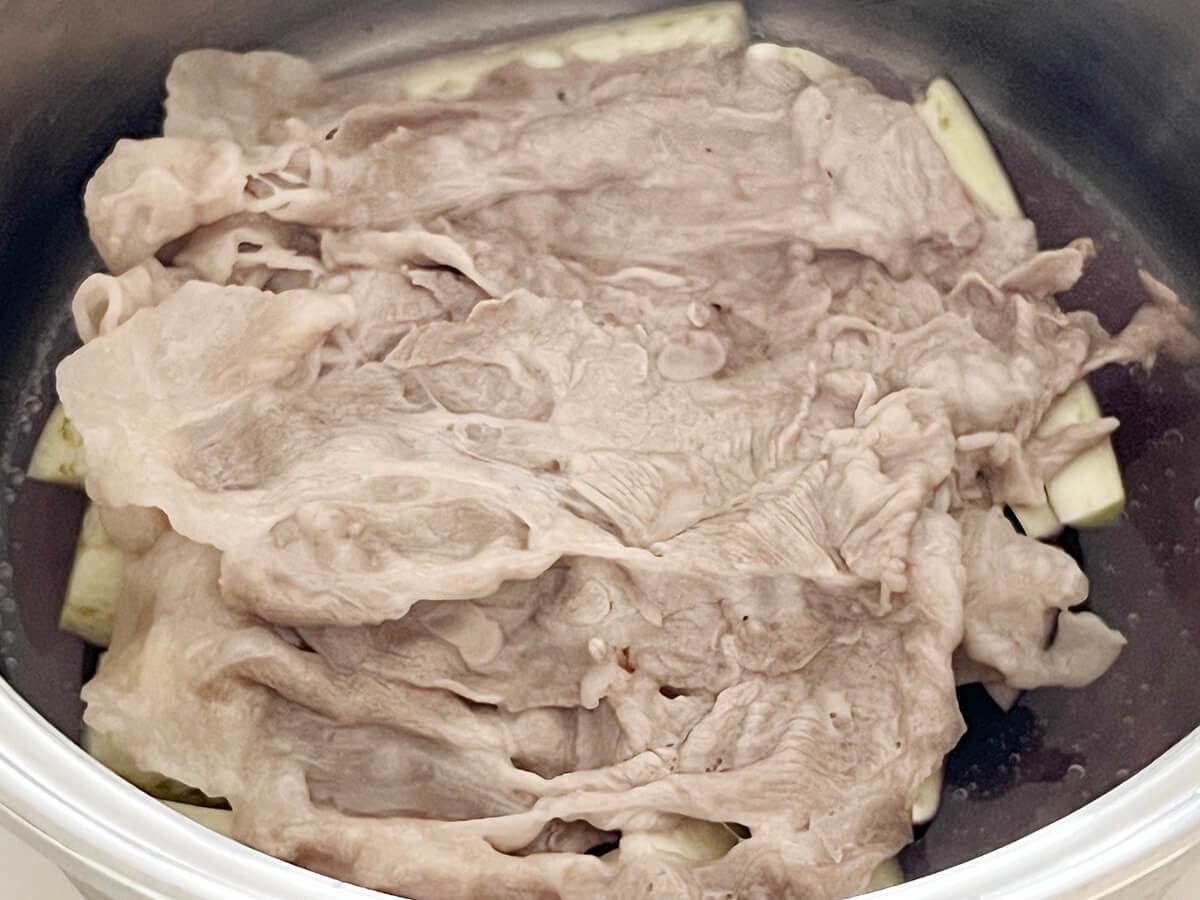 豚肉となすの重ね蒸し