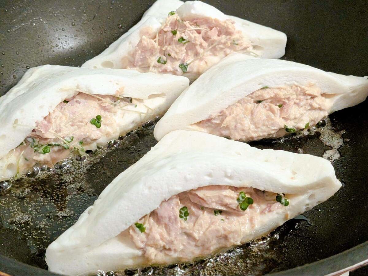 村上農園さん「ツナマヨはんぺん焼き」のレシピ