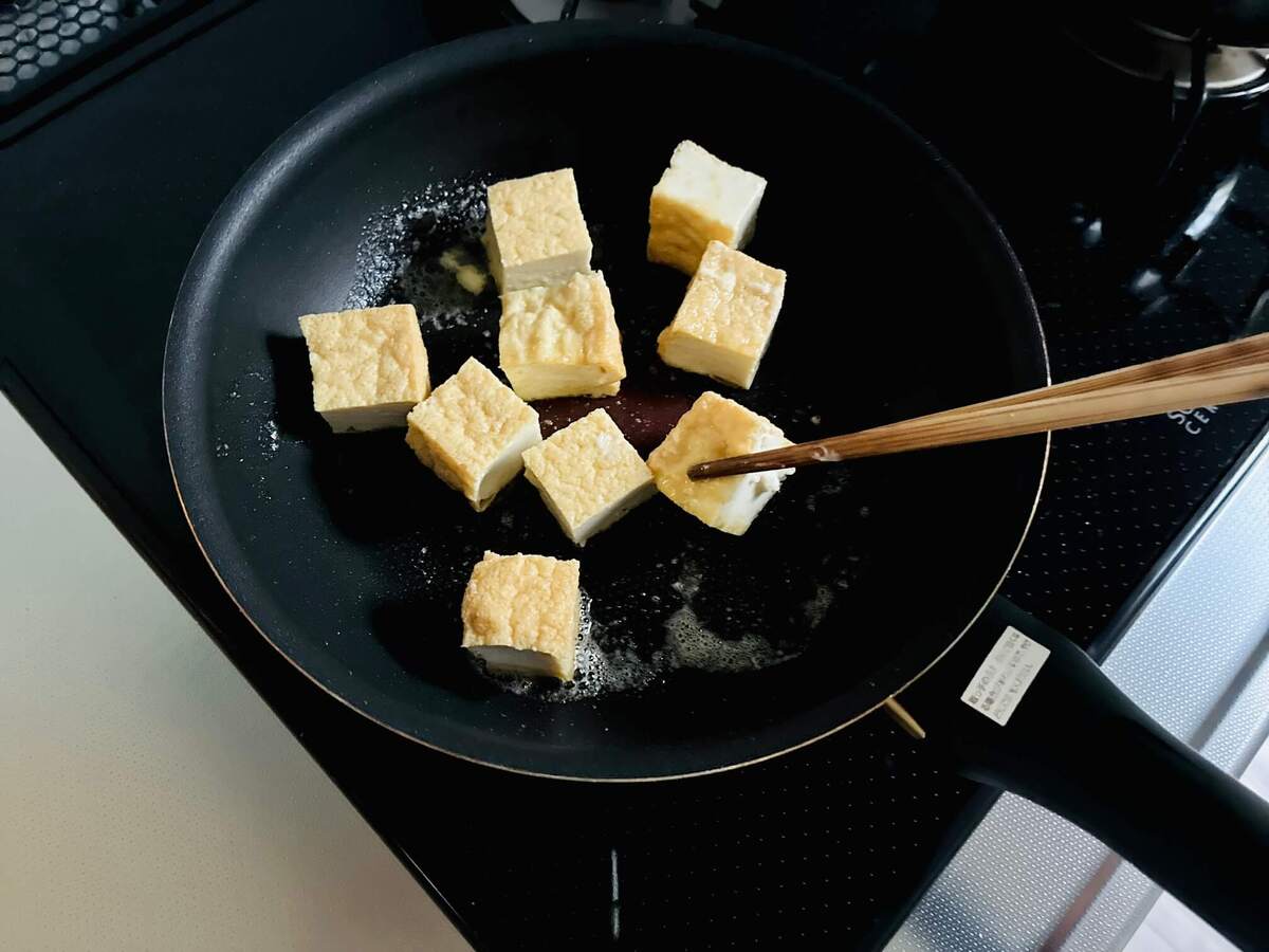 厚揚げのマヨポン焼き