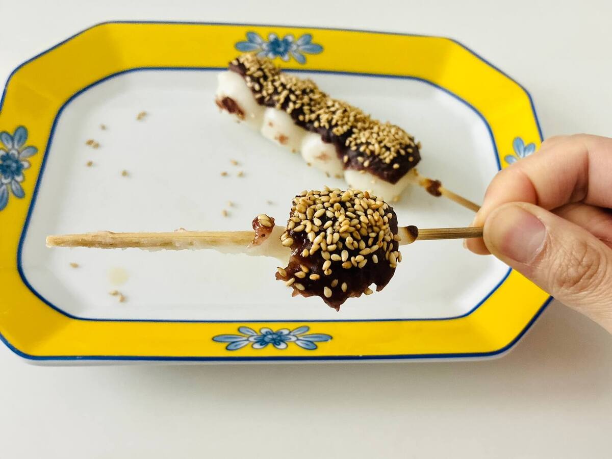 スーパーの串団子を「なんちゃってごま団子」にアレンジ