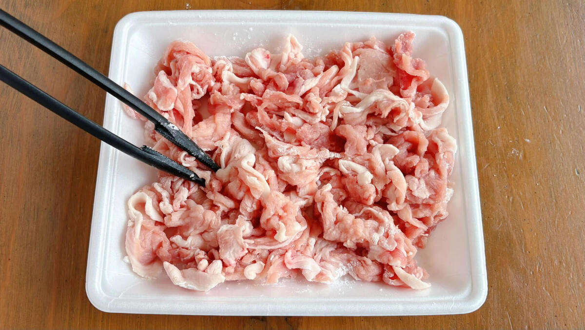 豚こまトマトのしょうがポン酢炒め