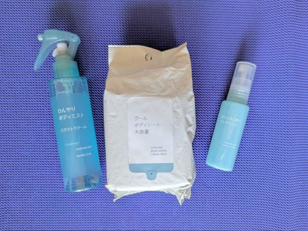 無印良品のひんやり商品3つ