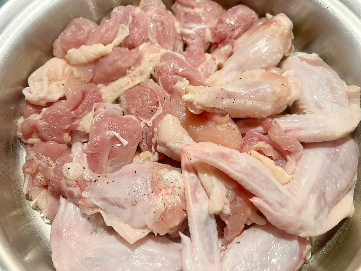 鶏肉の白ワイン煮込み