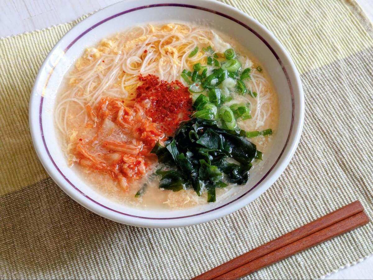 そうめんで「韓国風みそーらーめん」